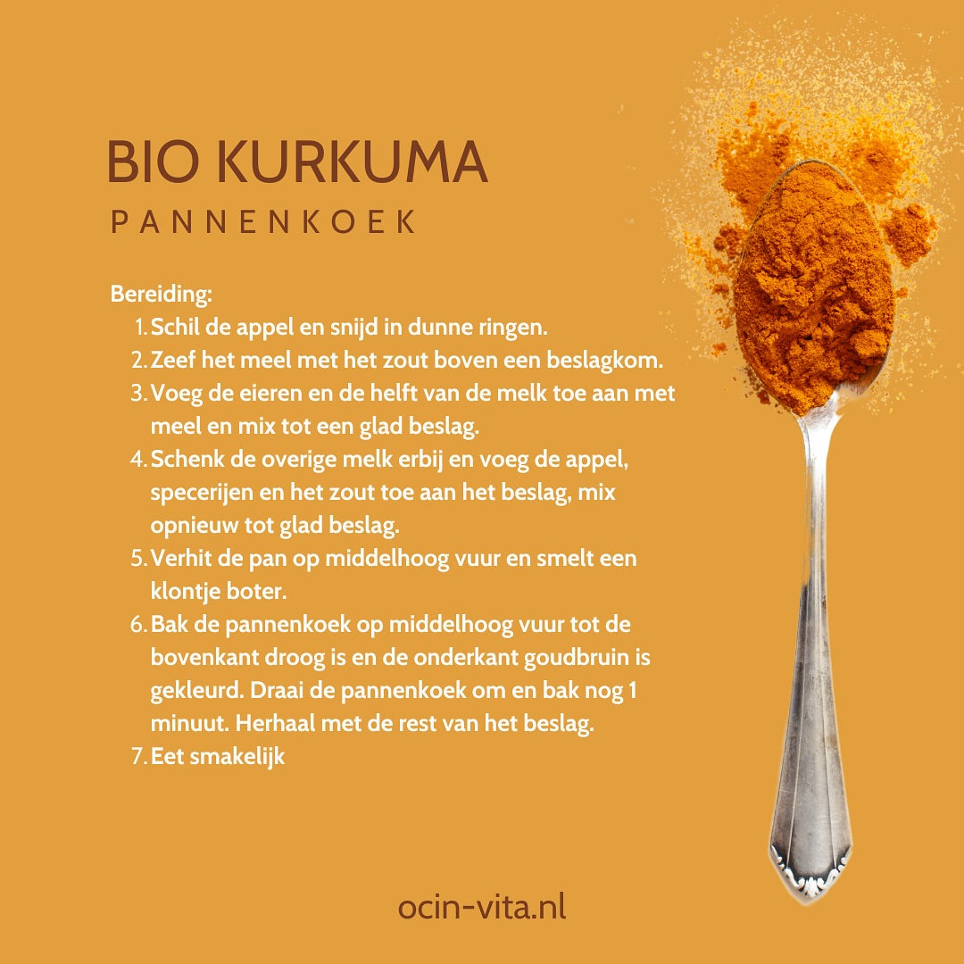 Biologisch Kurkuma Poeder – 100% puur & warm van smaak