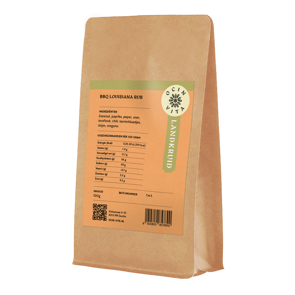 BBQ Louisiana Rub 100g – Kruidige Barbecue Rub voor Vlees, Vis, Groenten & Aardappelen