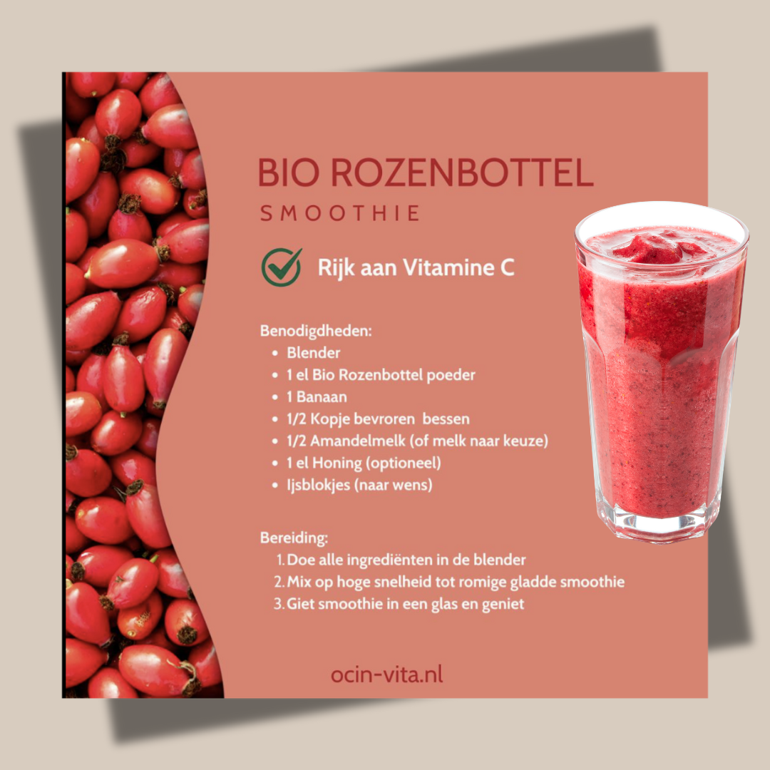 Biologisch Rozenbottel Poeder – Natuurlijke bron van vitamine C