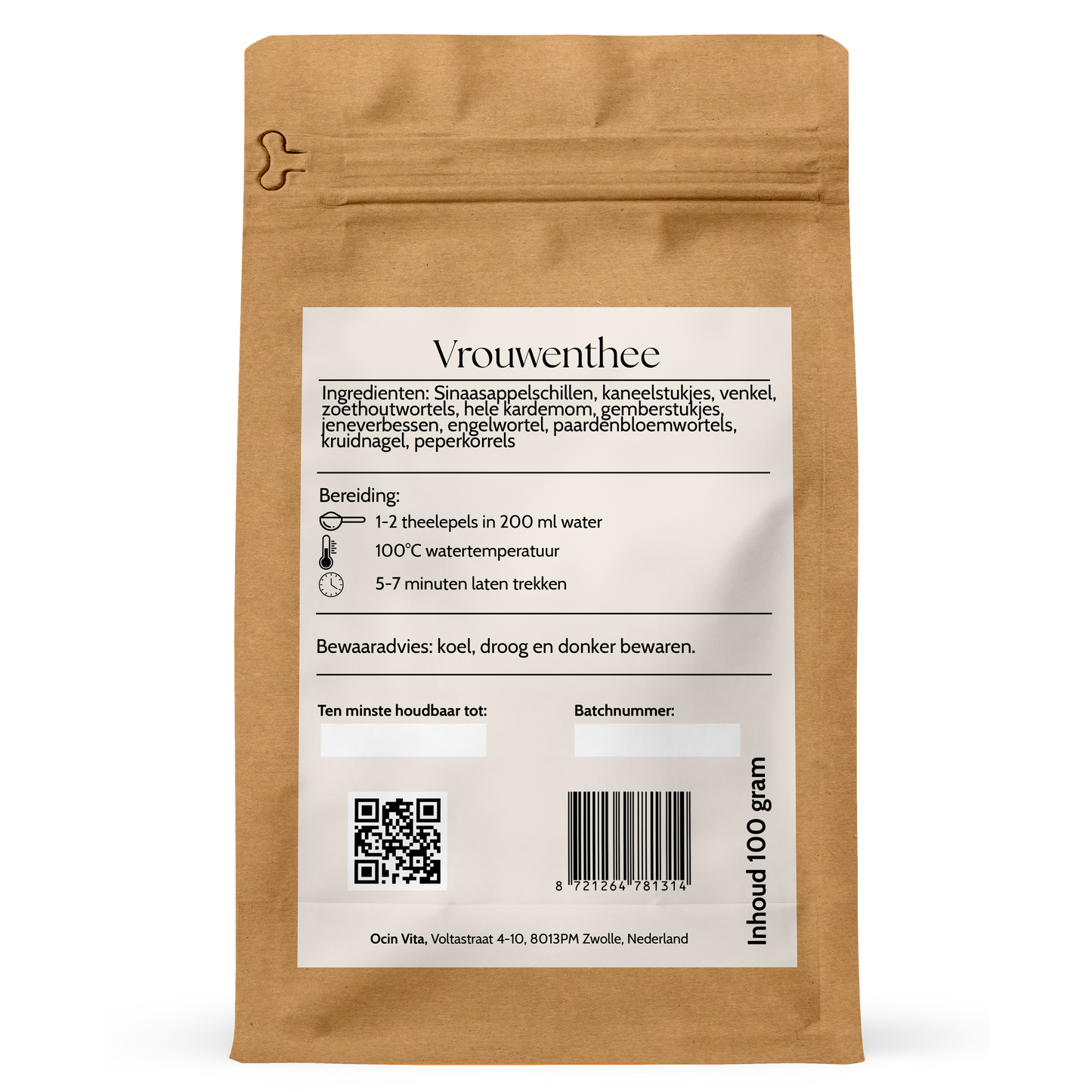 Vrouwenthee – Kruidenthee Mix voor Balans tijdens Hormonale Schommelingen