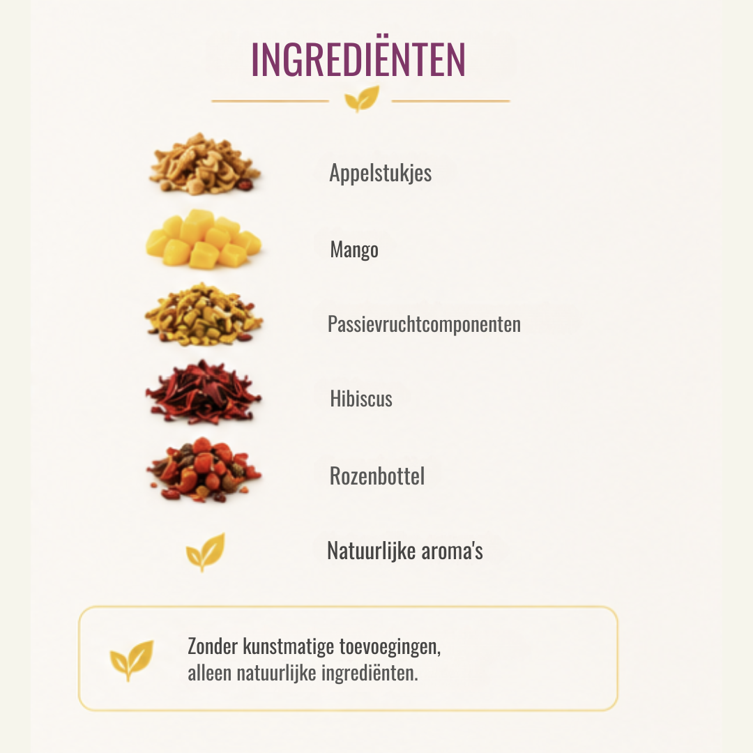 Mango Passievrucht Fruitthee – Tropische Fruitinfusie | Cafeïnevrij