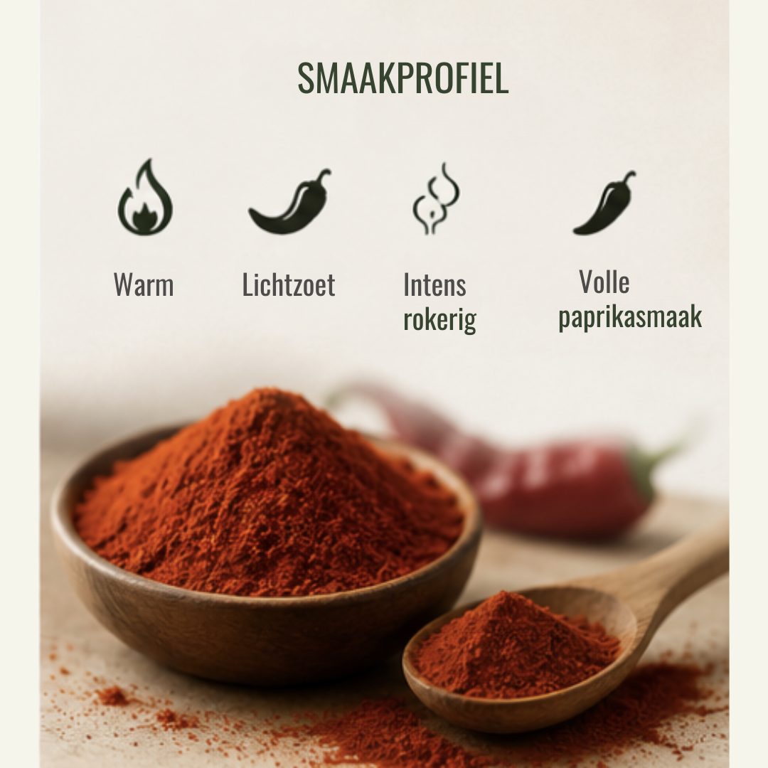 Paprikapoeder Gerookt – Intens Rokerig & Vol van Smaak