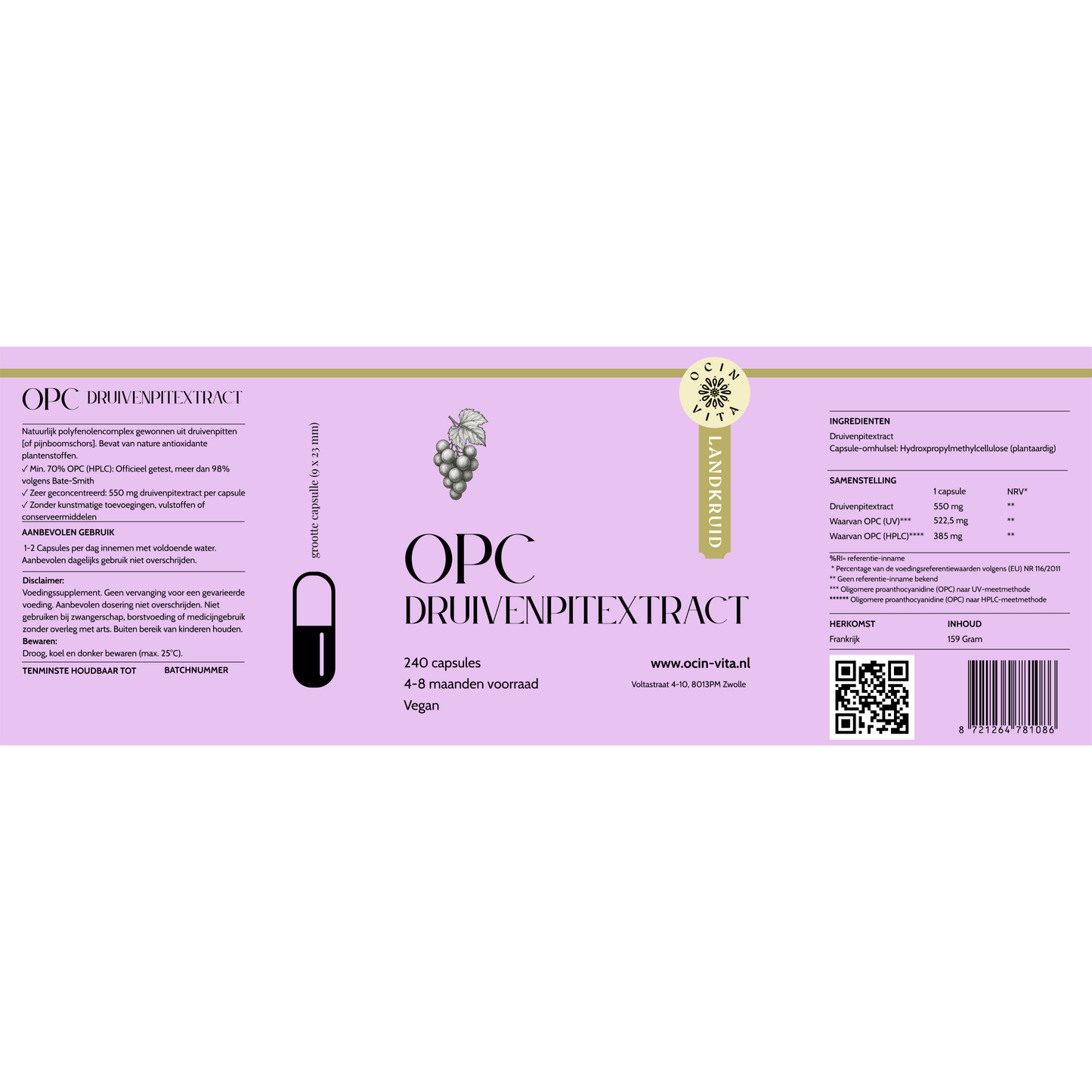 OPC Druivenpitextract Capsules – Natuurlijke bescherming van binnenuit