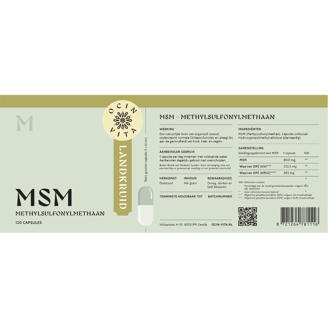 MSM Capsules – Zuivere bron van organisch zwavel