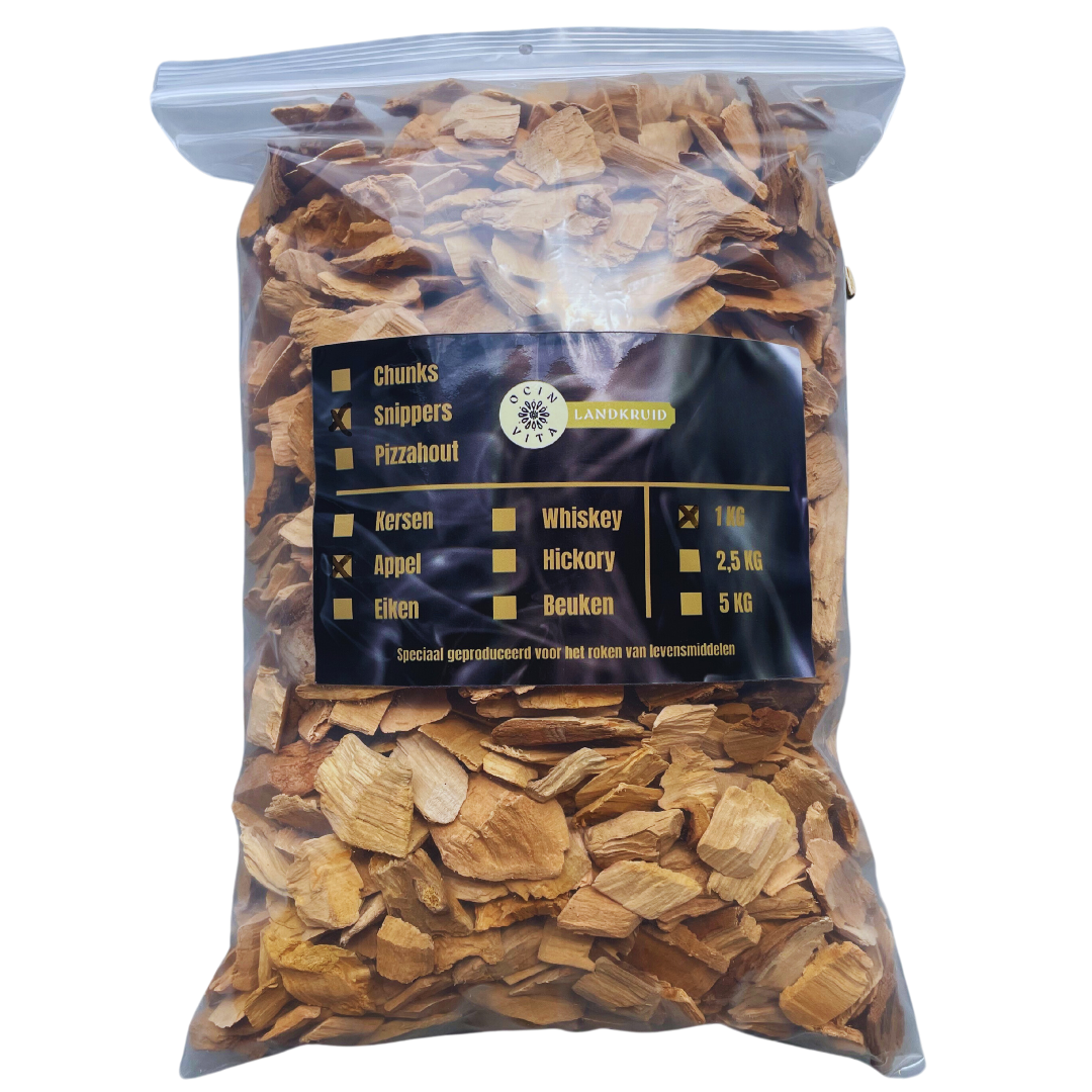BBQ Rookhout Houtsnippers Appel - Mild & Zoet Rookhout voor BBQ en Smoker