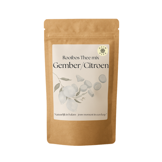 Rooibos Thee Melange Gember/Citroen – Een Kruidige Verfrissing in een Kopje