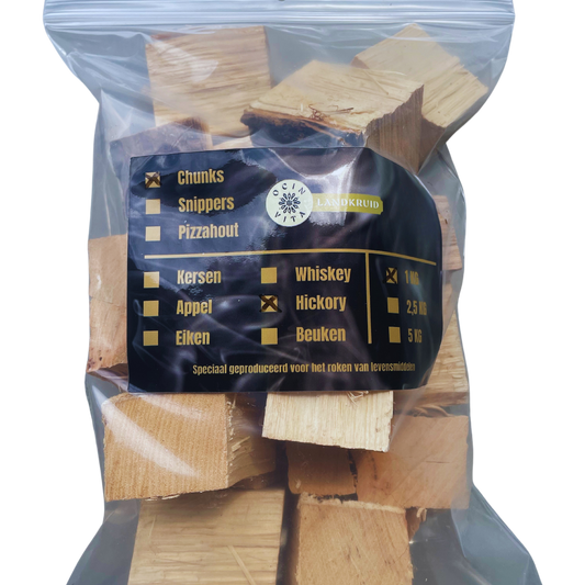 BBQ Rookhout Chunks Hickory - Sterk & Kruidig BBQ Hout voor Smoker & Kamado