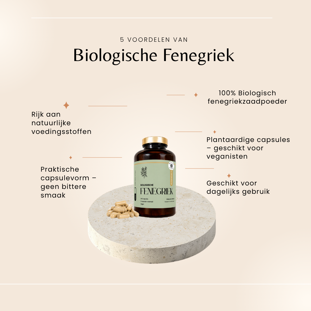 Biologische Fenegriek Capsules – Traditioneel kruid in een plantaardige capsule