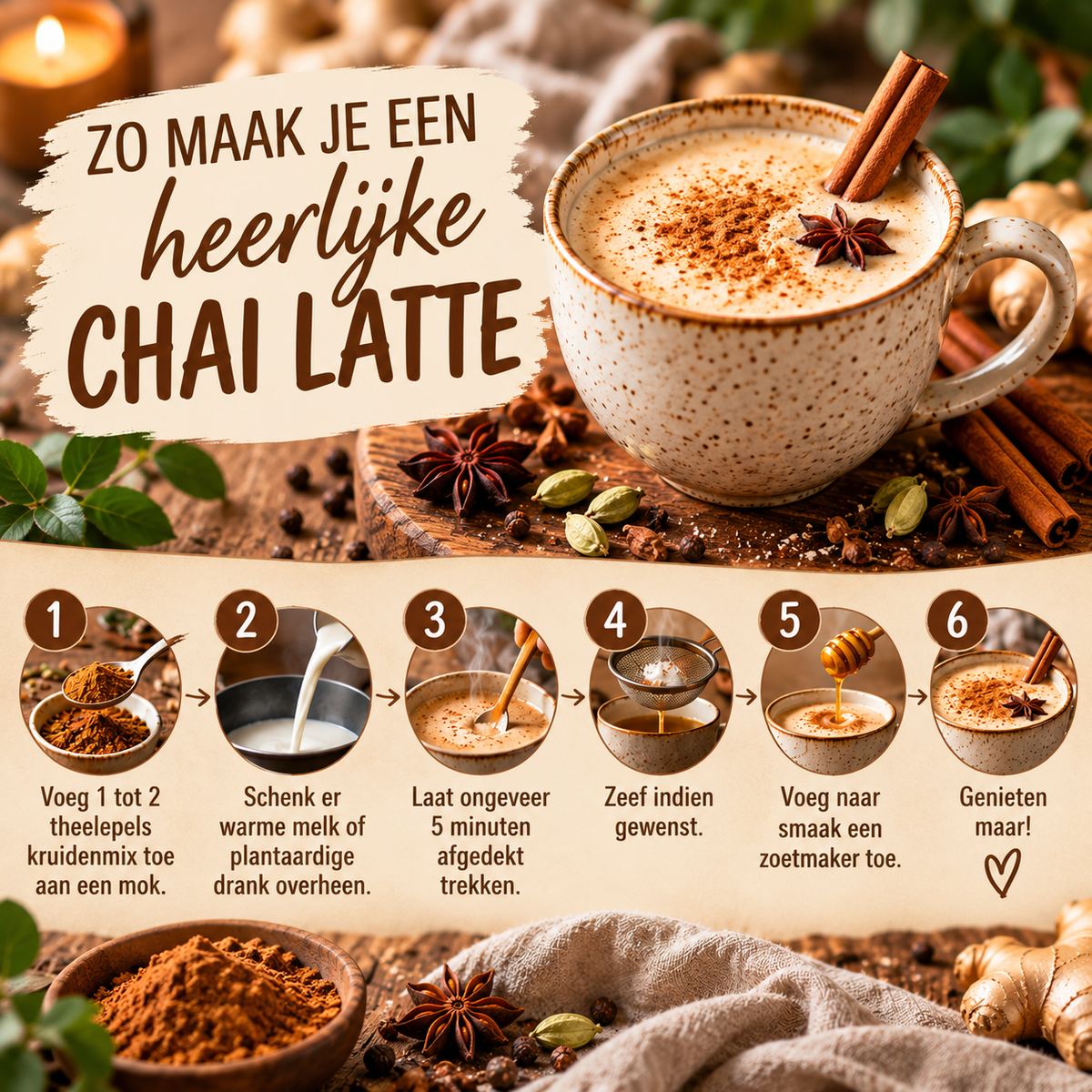 Kruidenmix voor Chai Latte