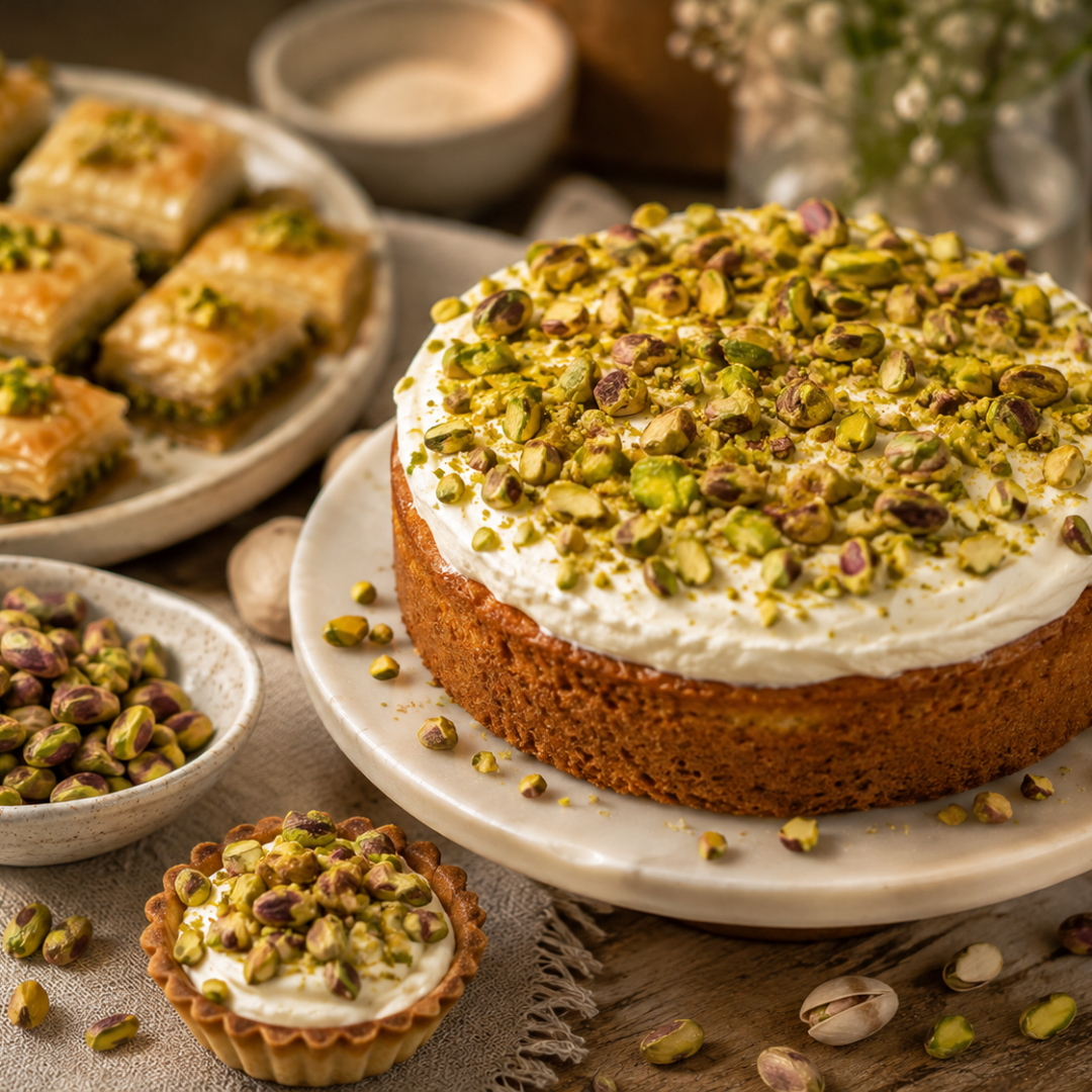 pistachenoten voor desserts en gebak