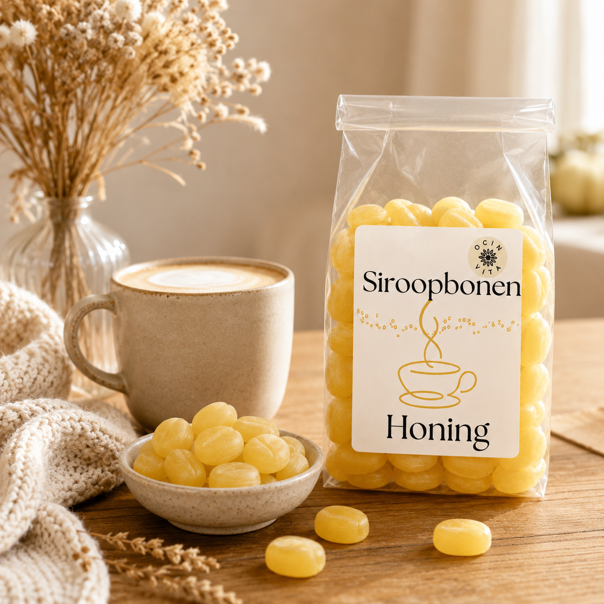 Siroopbonen Honing – Zoete Smaakmaker voor Koffie, Thee & Cacao