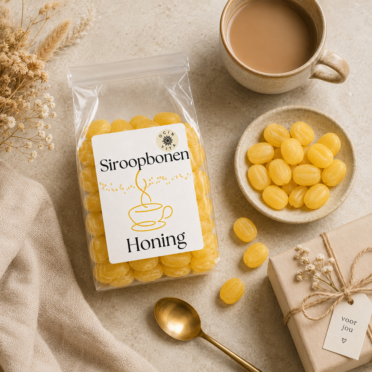 Siroopbonen Honing – Zoete Smaakmaker voor Koffie, Thee & Cacao