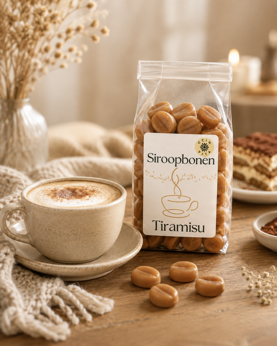 Siroopbonen Tiramisu – Zoete Smaakmaker voor Koffie, Thee & Cacao