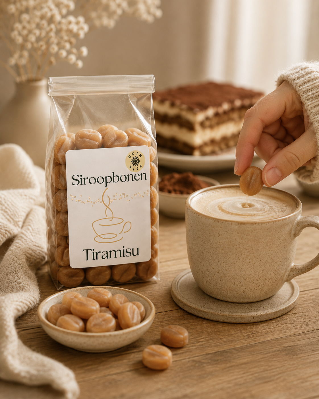 Siroopbonen Tiramisu – Zoete Smaakmaker voor Koffie, Thee & Cacao