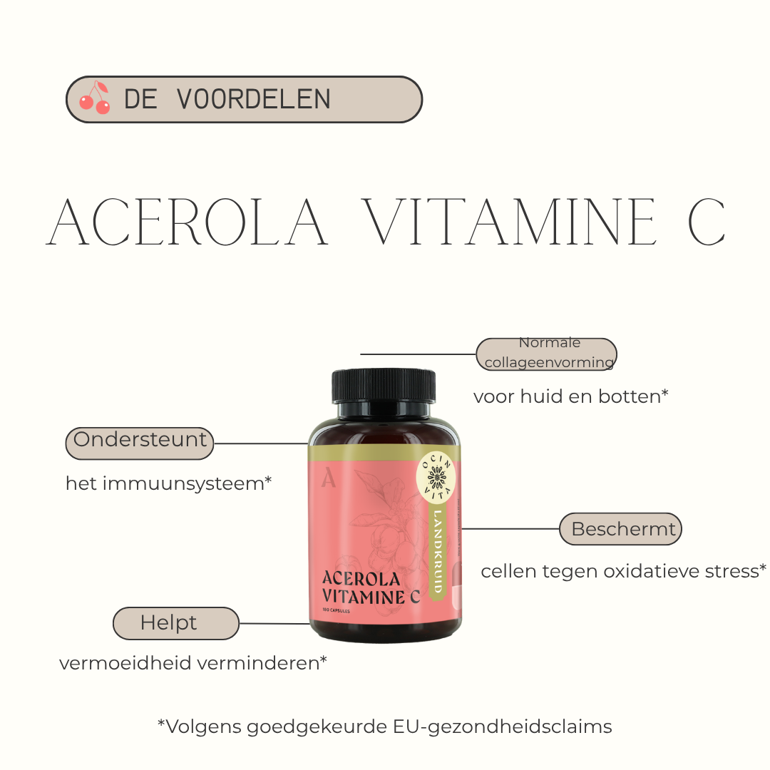 Acerola Vitamine C Capsules – Natuurlijke vitamine C uit acerola