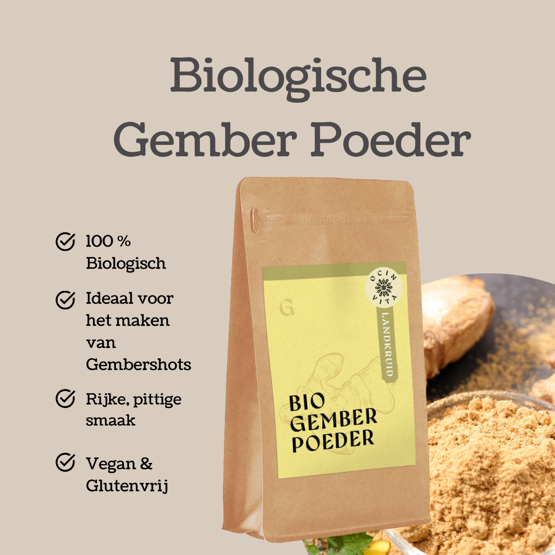 Gember Poeder Biologisch | Voor Thee, Recepten & Dagelijkse Boost