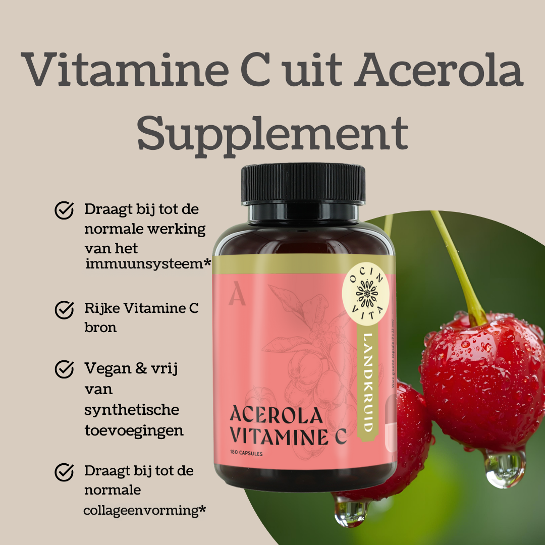 Acerola Vitamine C Capsules – Natuurlijke vitamine C uit acerola
