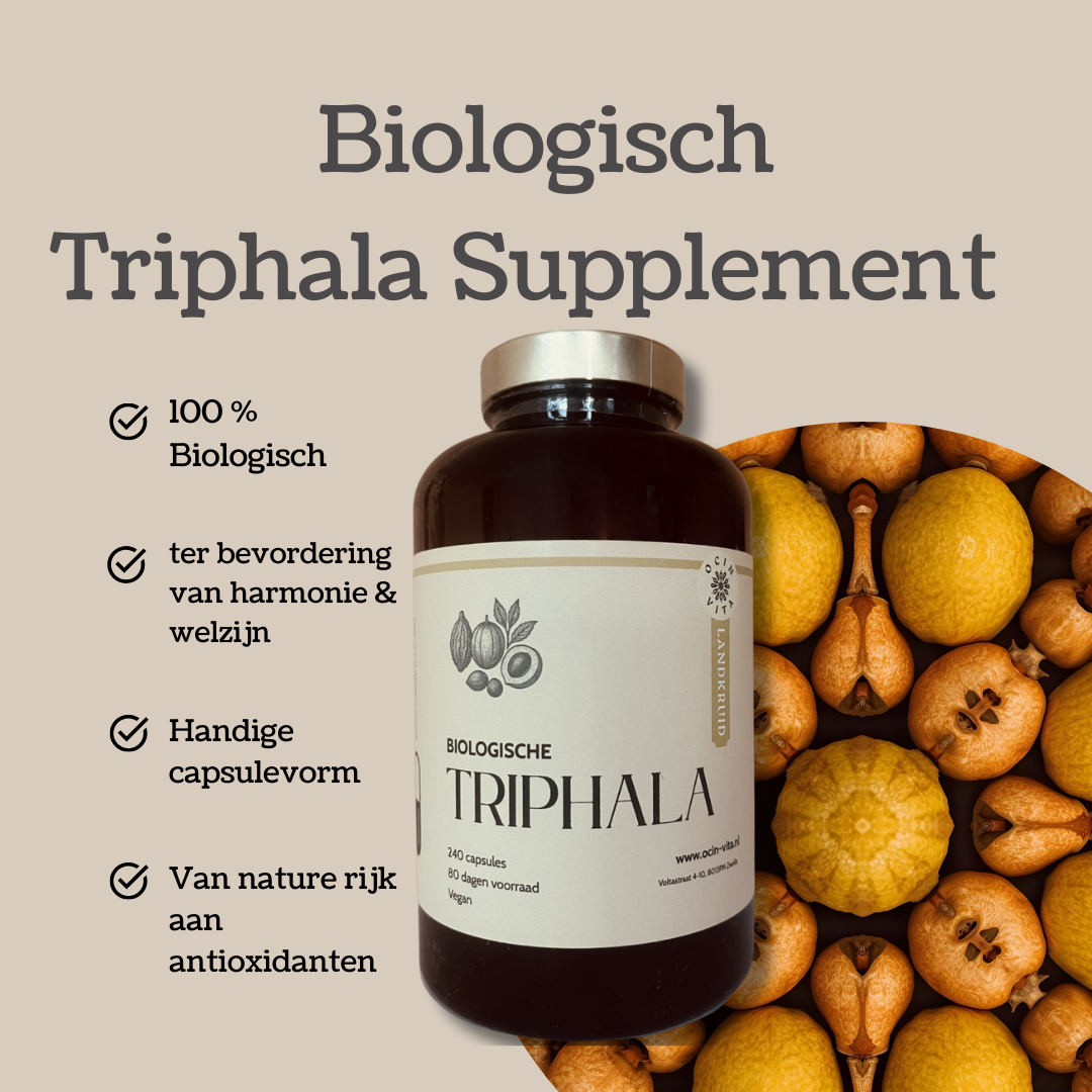 Biologische Triphala Capsules – Traditionele Ayurvedische kruidenformule