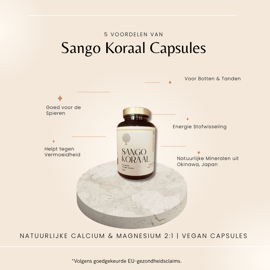 Sango Koraal Capsules – Natuurlijke bron van calcium & magnesium