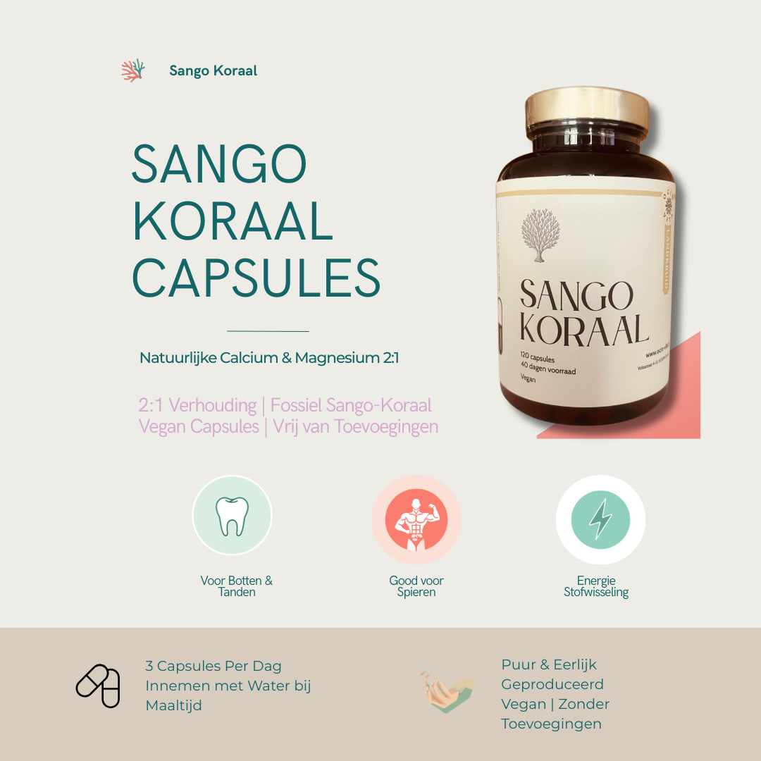 Sango Koraal Capsules – Natuurlijke bron van calcium & magnesium