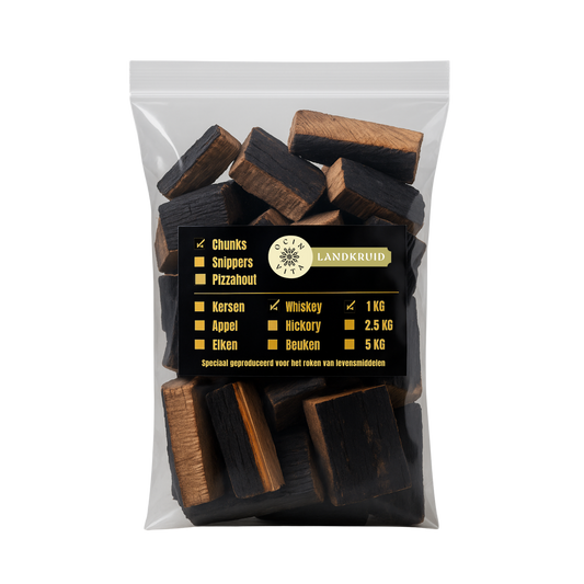 BBQ Rookhout Chunks Whiskey Barrel - Unieke BBQ Smaak van Gerijpt Eikenhout