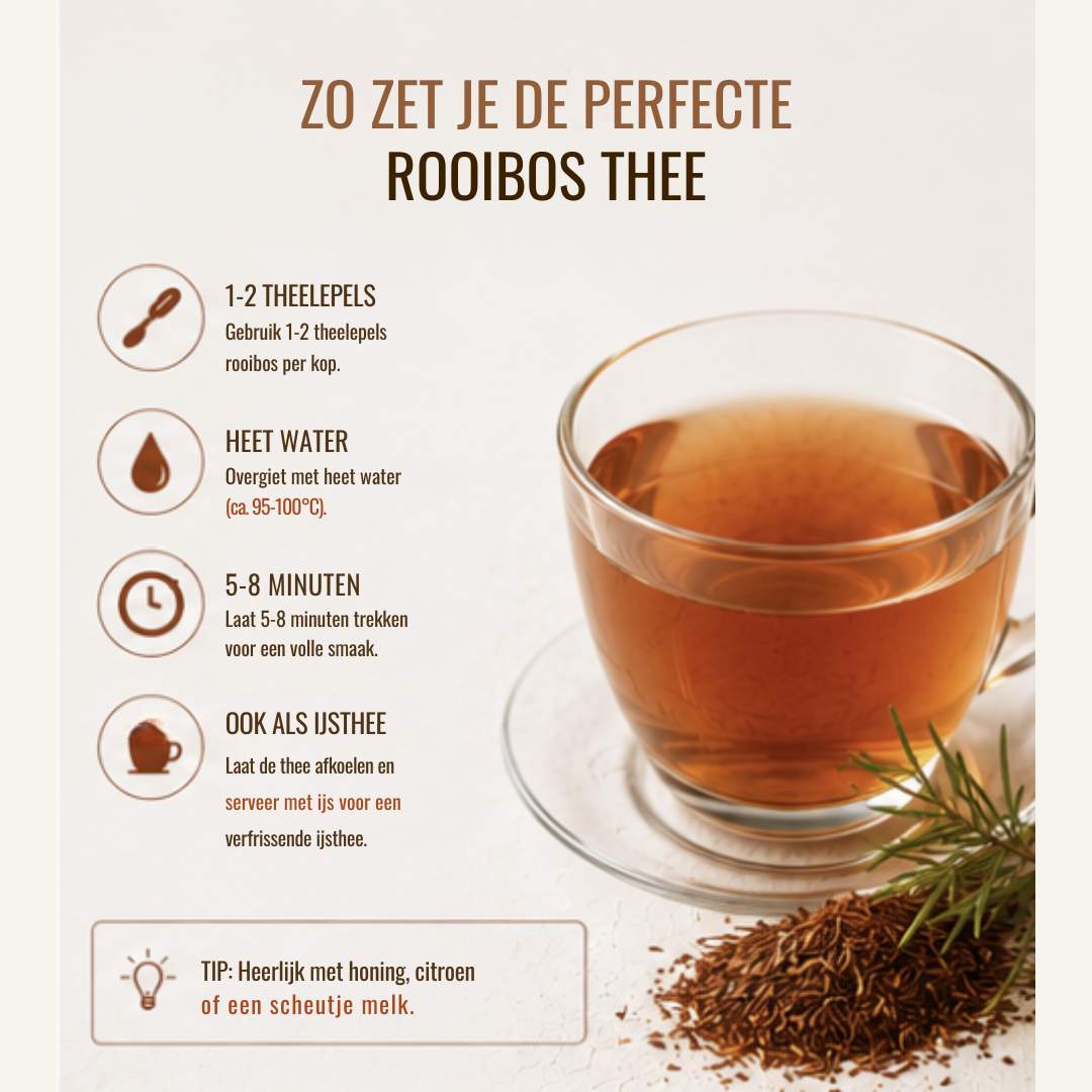 Rooibos Thee Puur – 100% Natuurlijke Cafeïnevrije Kruidenthee