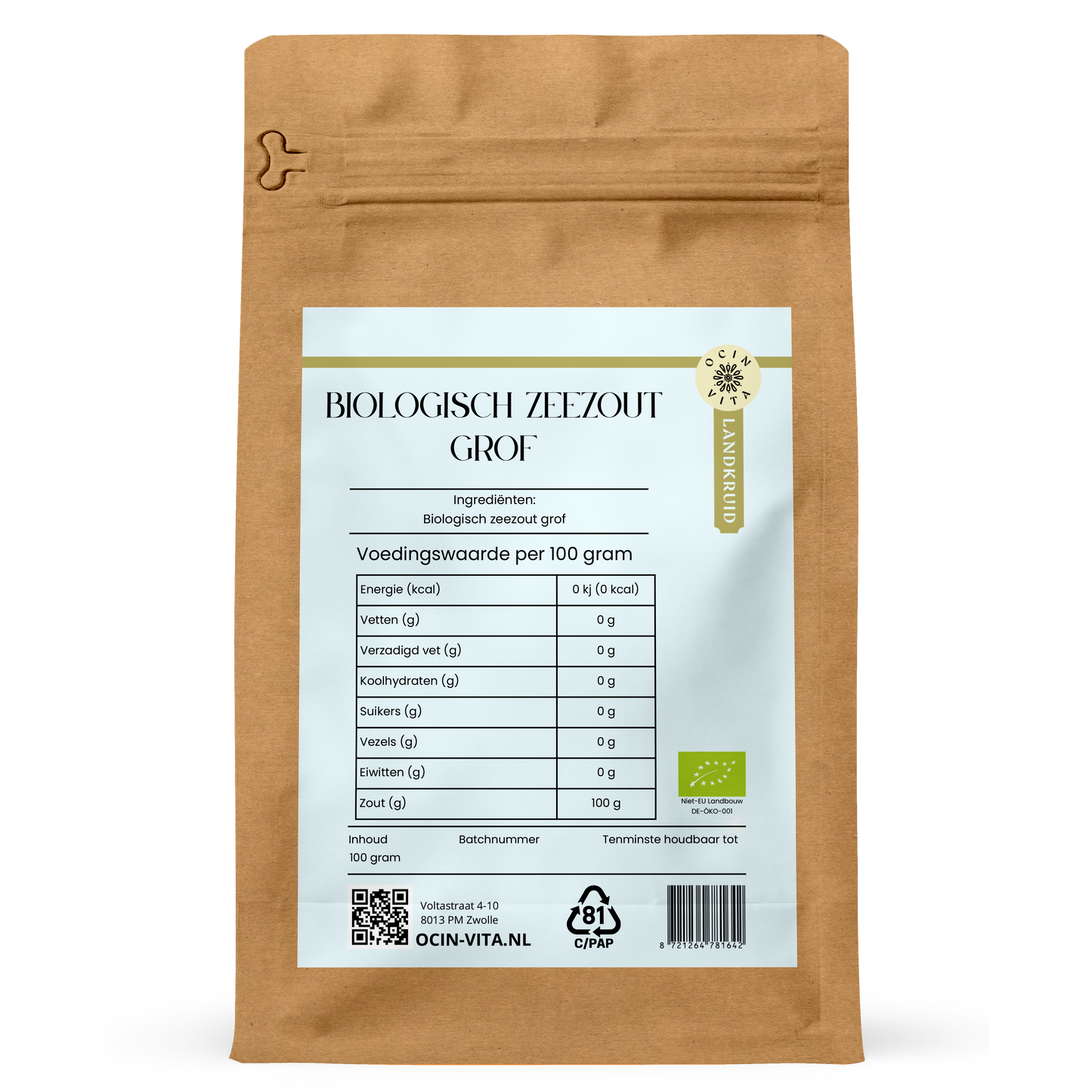 Biologisch Mediterraans Zeezout Grof – Natuurlijk & Authentiek