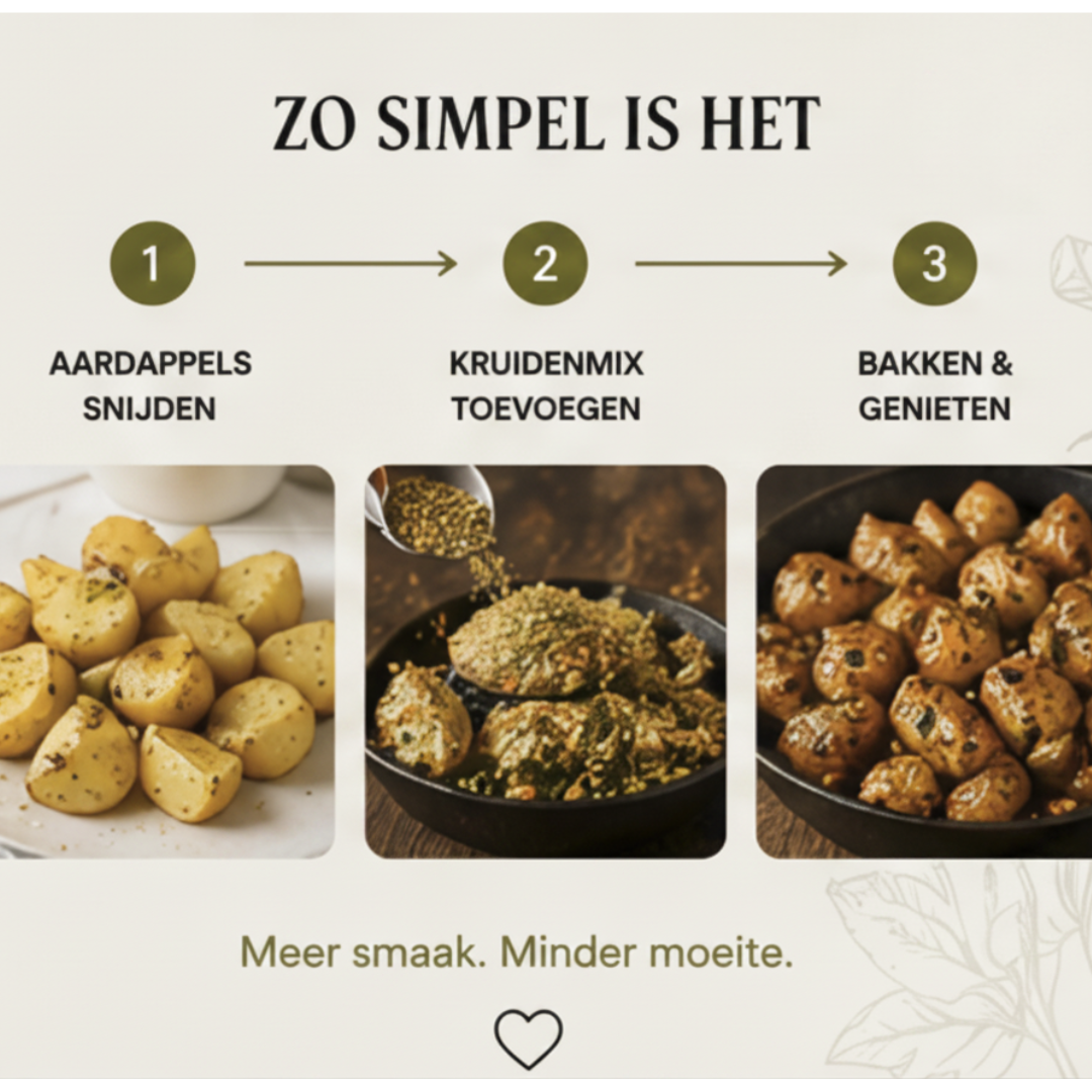 Gebakken Aardappel Kruidenmix – Hartige Kruiden met Gebakken Ui