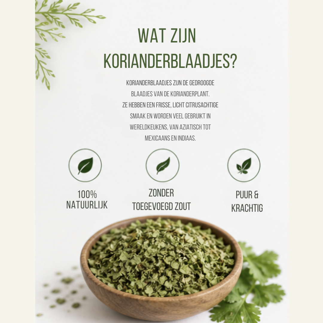 Biologische Korianderblaadjes