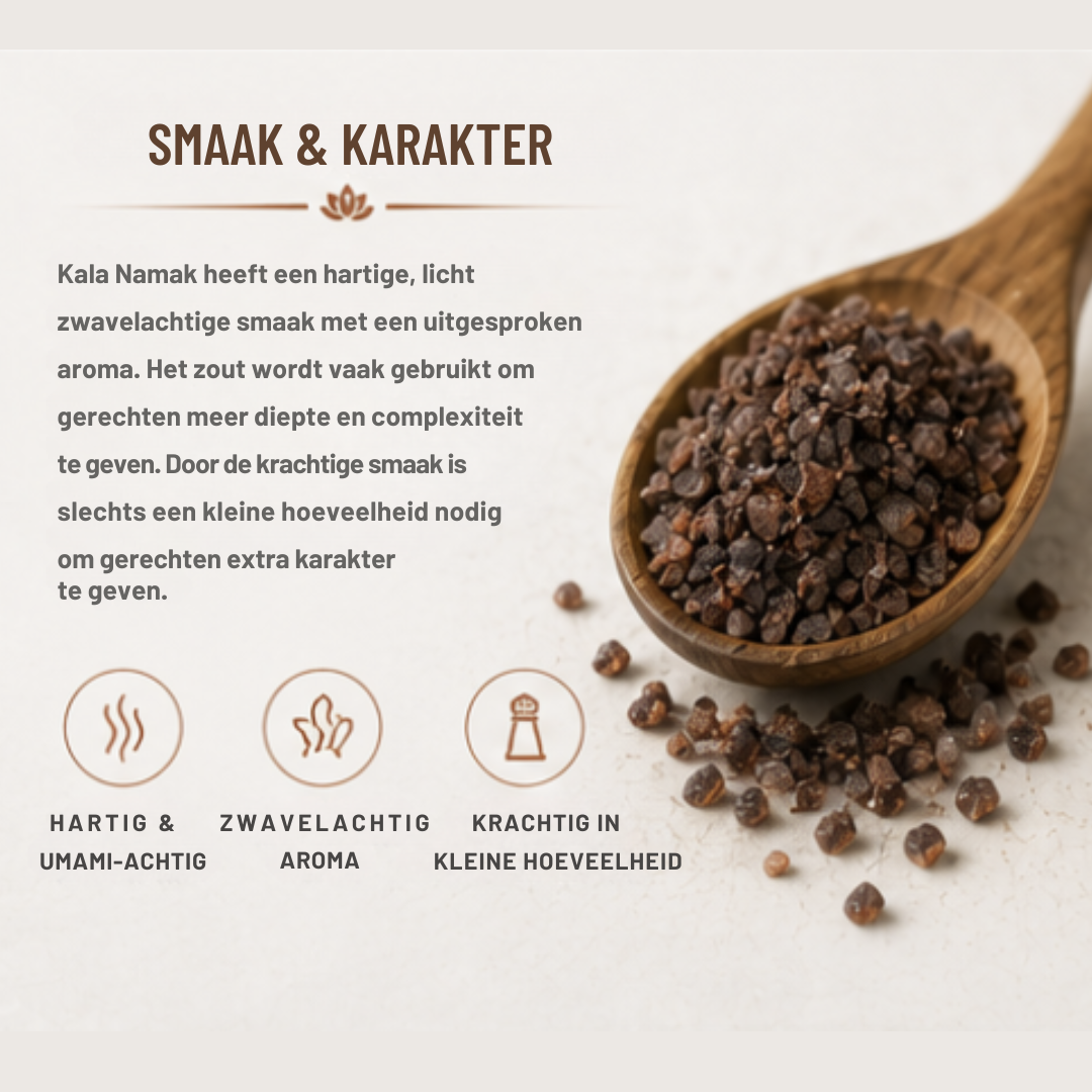 Kala Namak – Zwart Zout met Kenmerkende Hartige Smaak