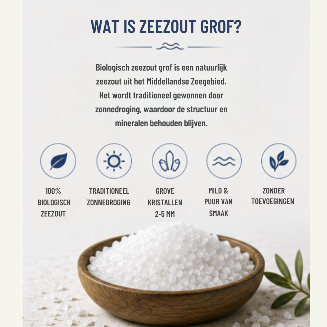 Biologisch Mediterraans Zeezout Grof – Natuurlijk & Authentiek