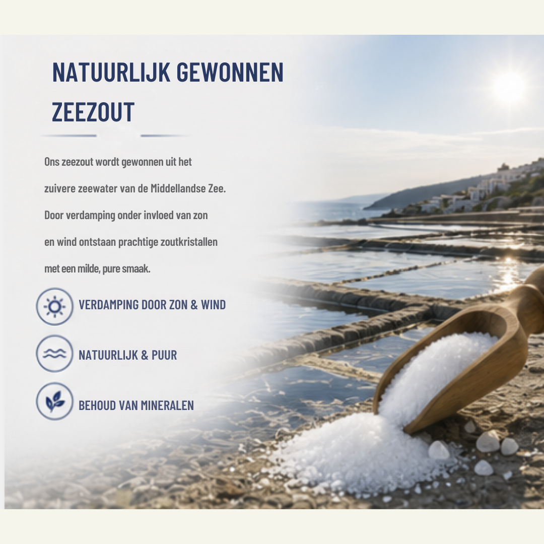 Biologisch Mediterraans Zeezout Fijn – Natuurlijk & Puur
