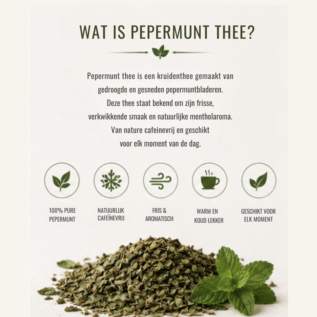 Pepermunt Thee – Verfrissende Cafeïnevrije Kruidenthee
