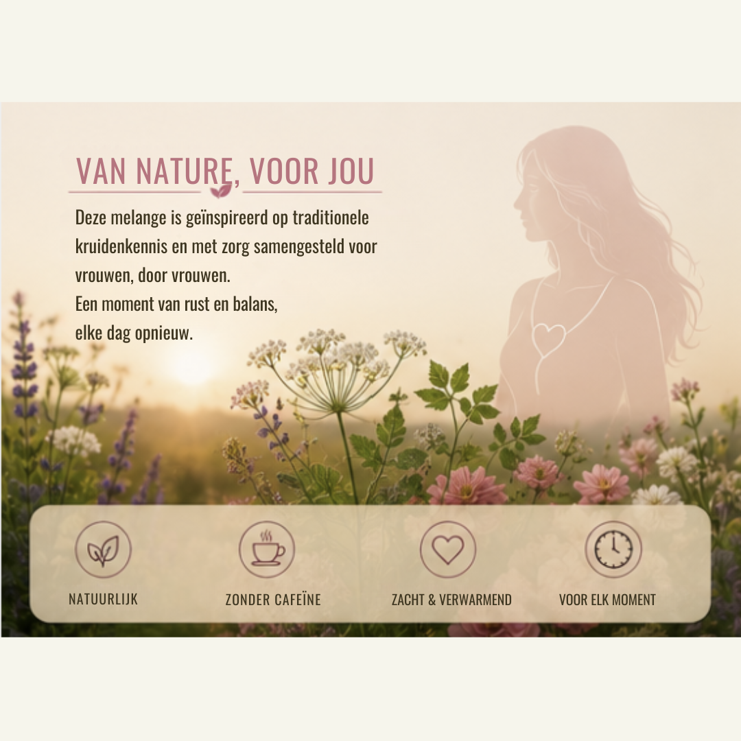 Vrouwenthee – Aromatische Cafeïnevrije Kruidenmelange