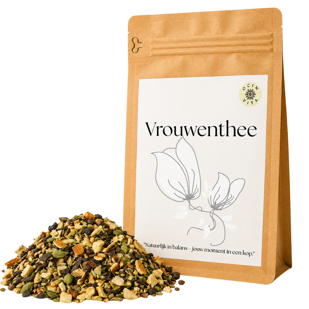 Vrouwenthee – Aromatische Cafeïnevrije Kruidenmelange