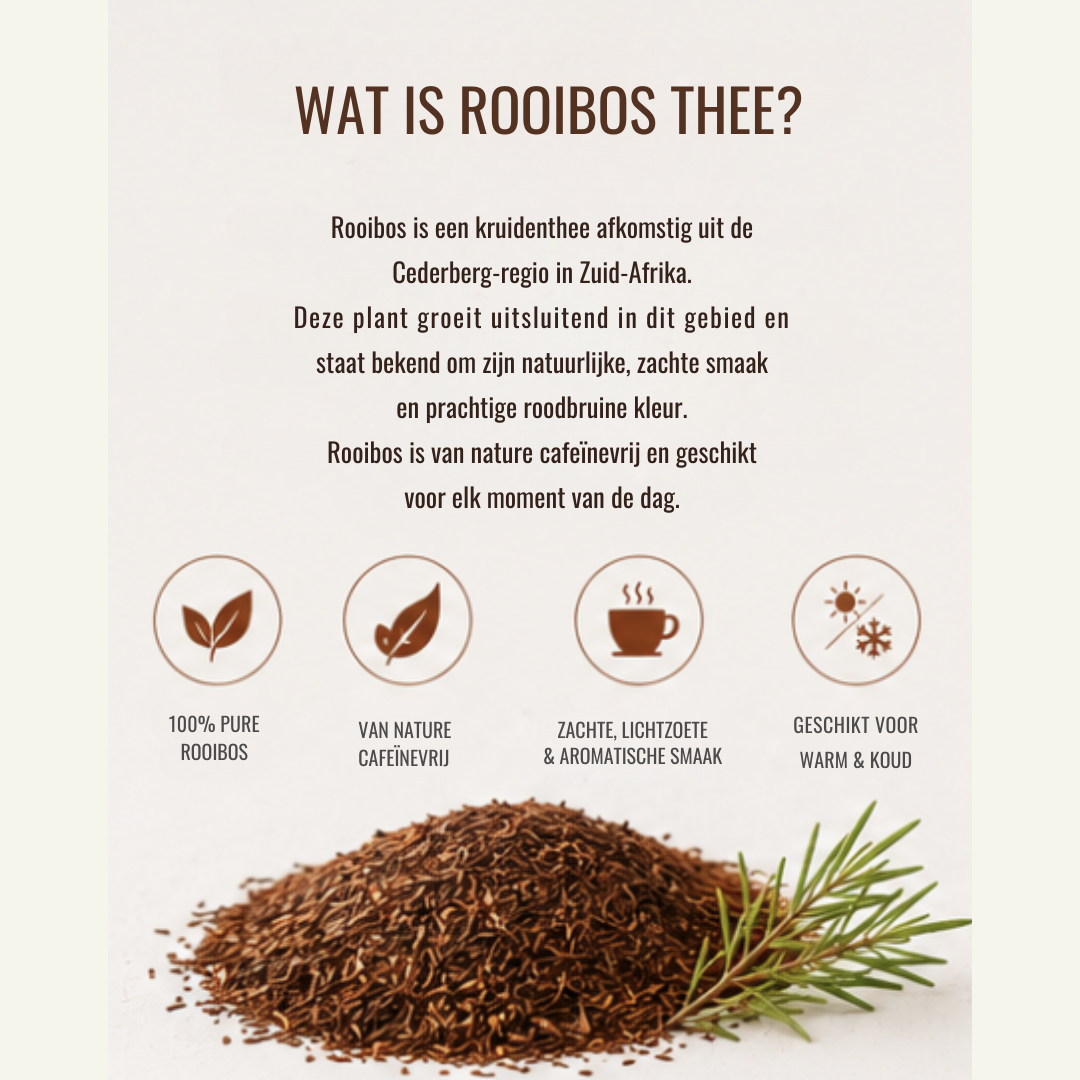 Rooibos Thee Puur – 100% Natuurlijke Cafeïnevrije Kruidenthee