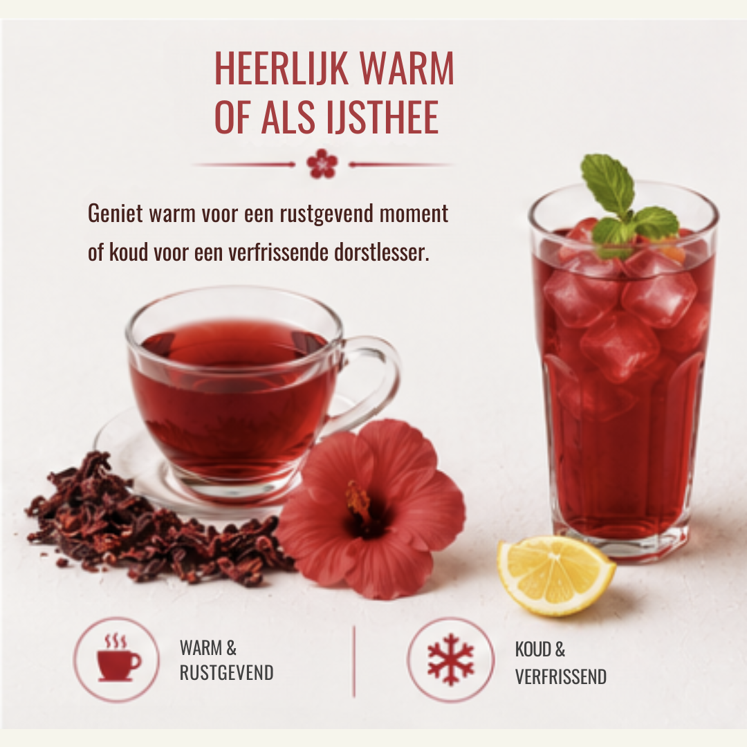 Hibiscus – Fruitige Cafeïnevrije Kruidenthee