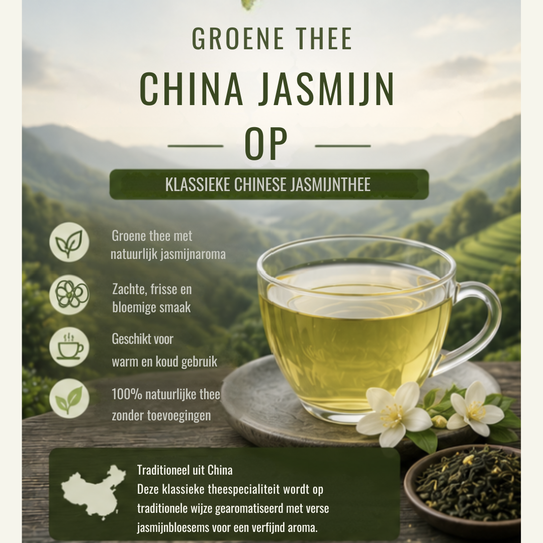 Groene Thee China Jasmijn OP – Bloemige Groene Thee