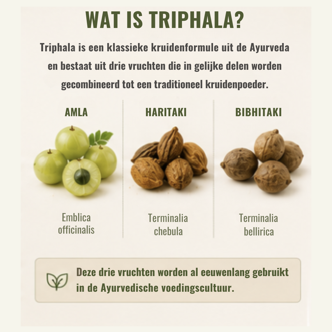 Biologisch Triphala Poeder – Traditionele Ayurvedische kruidenblend
