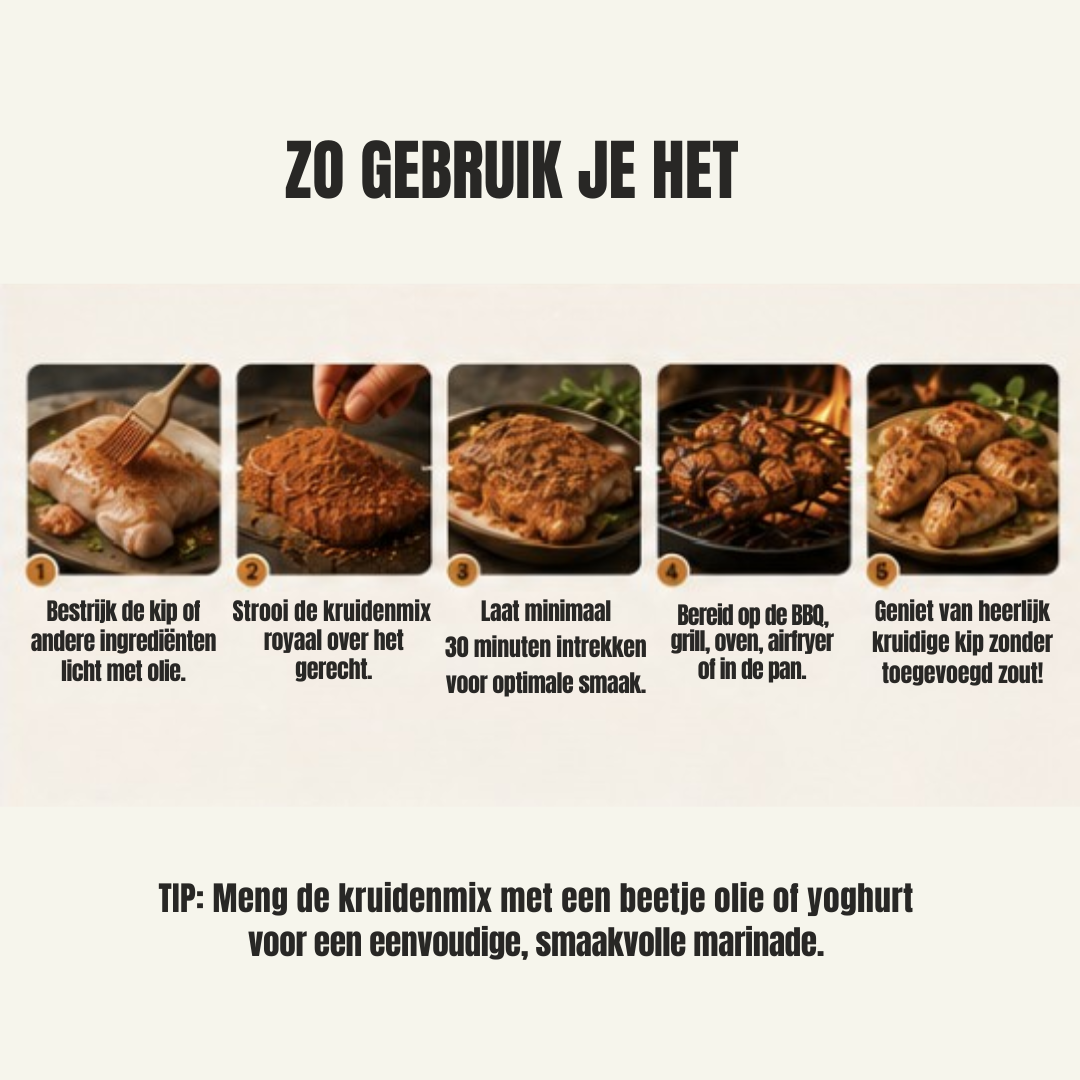 BBQ Rub Kip Zoutarm