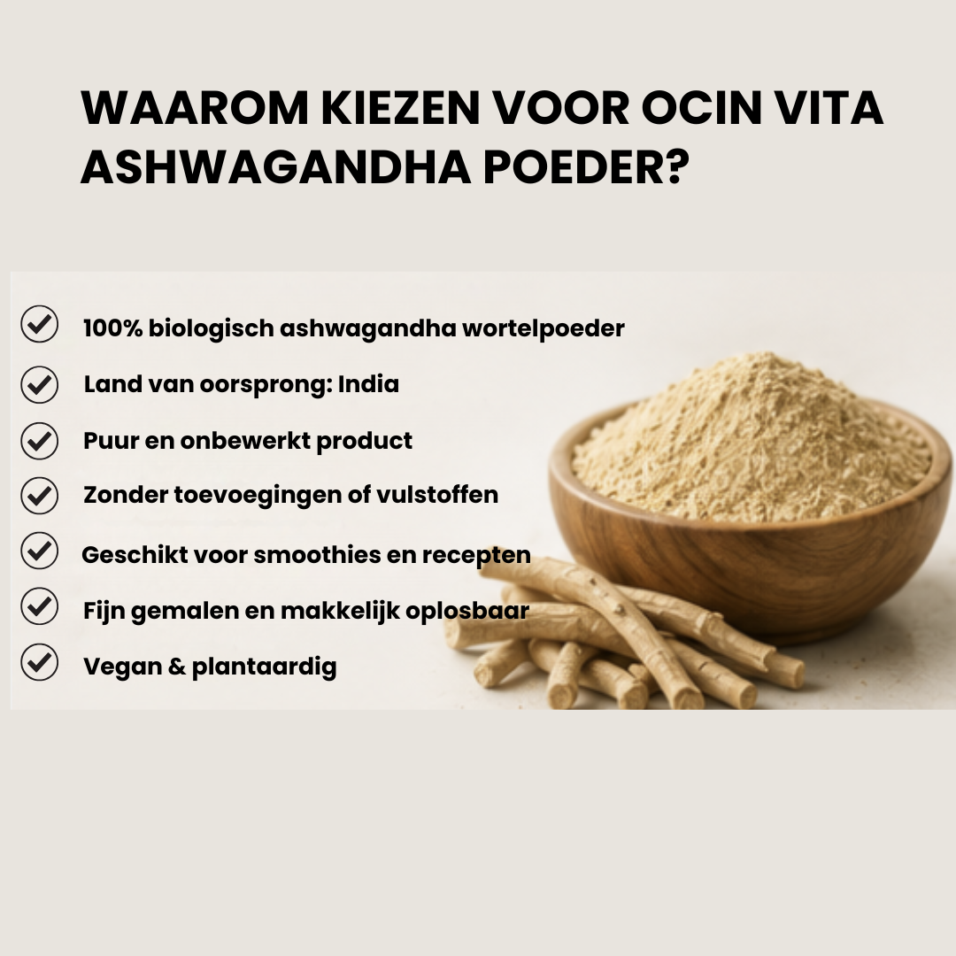Biologisch Ashwagandha Poeder | 100% Puur & Natuurlijk