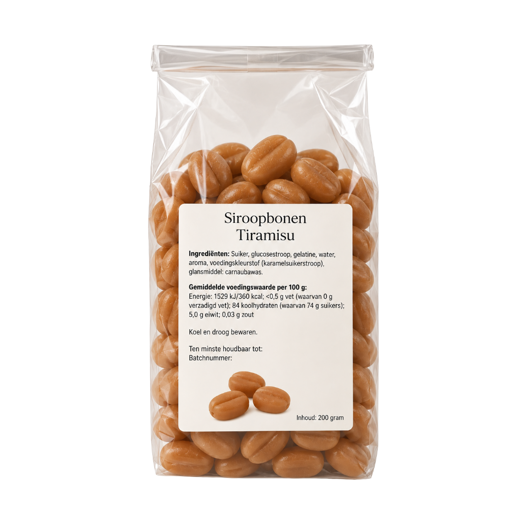 Siroopbonen Tiramisu – Zoete Smaakmaker voor Koffie, Thee & Cacao