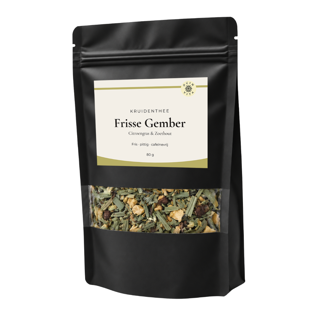Frisse Gember Thee – Citroengras & Zoethout | Cafeïnevrije Kruidenthee