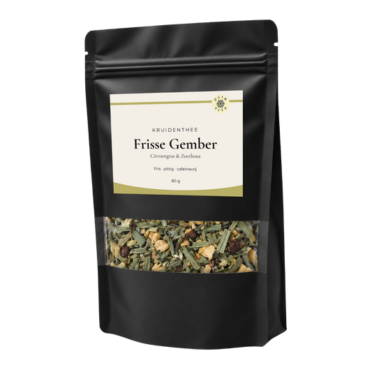Frisse Gember Thee – Citroengras & Zoethout | Cafeïnevrije Kruidenthee