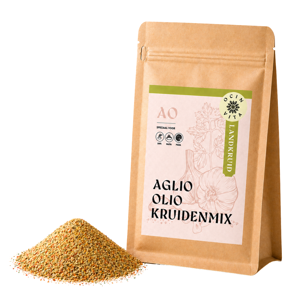 Aglio Olio Kruidenmix – Italiaanse Knoflook- &  Chilimix