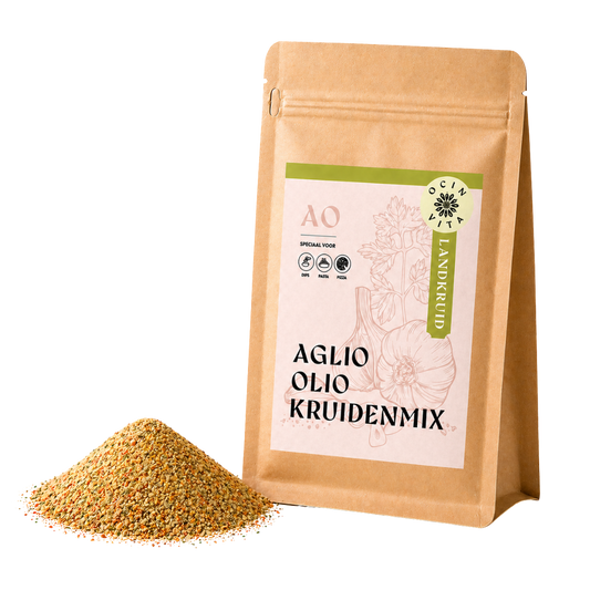 Aglio Olio Kruidenmix – Italiaanse Knoflook- &  Chilimix