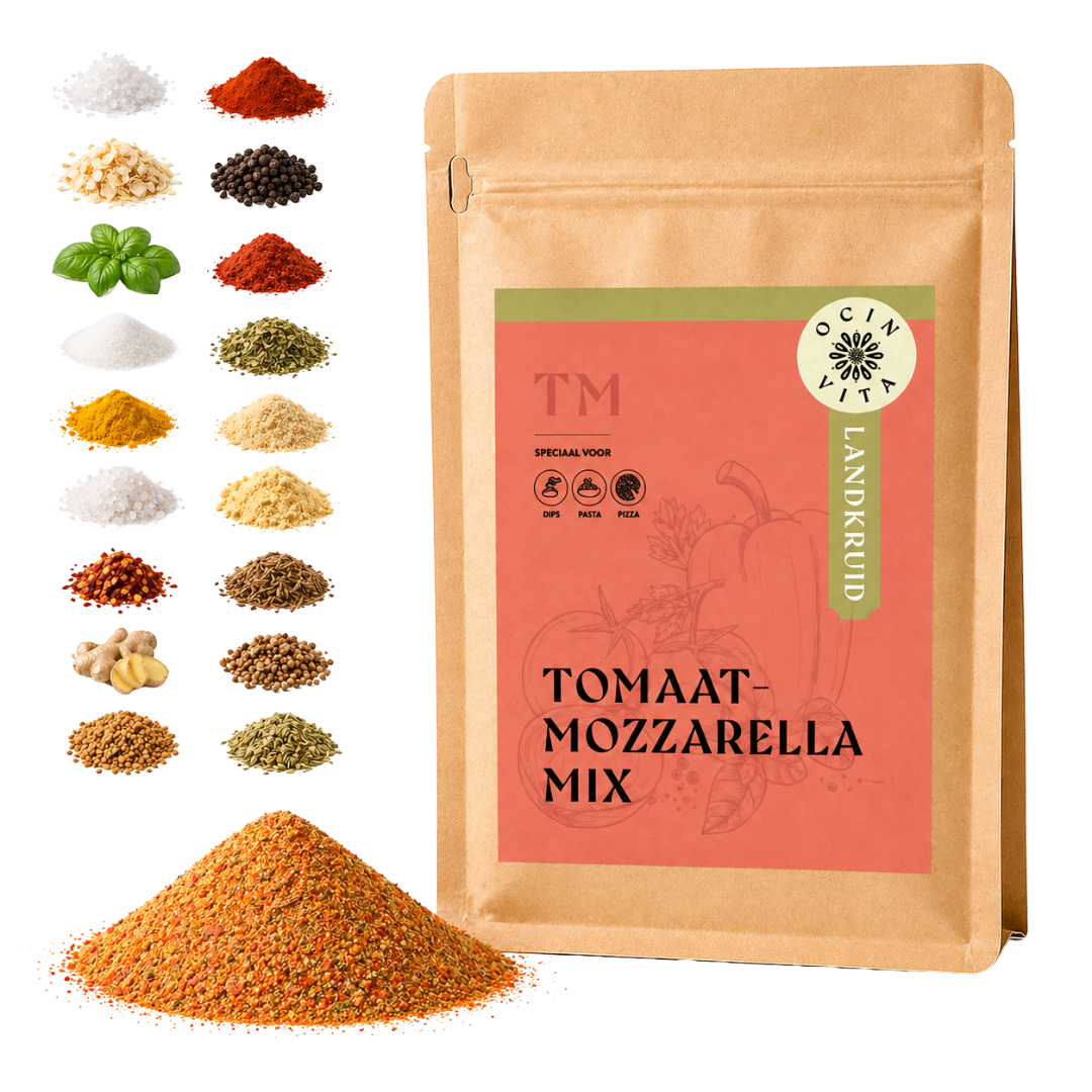 Tomaat Mozzarella Kruidenmix – Mediterrane Kruidenblend
