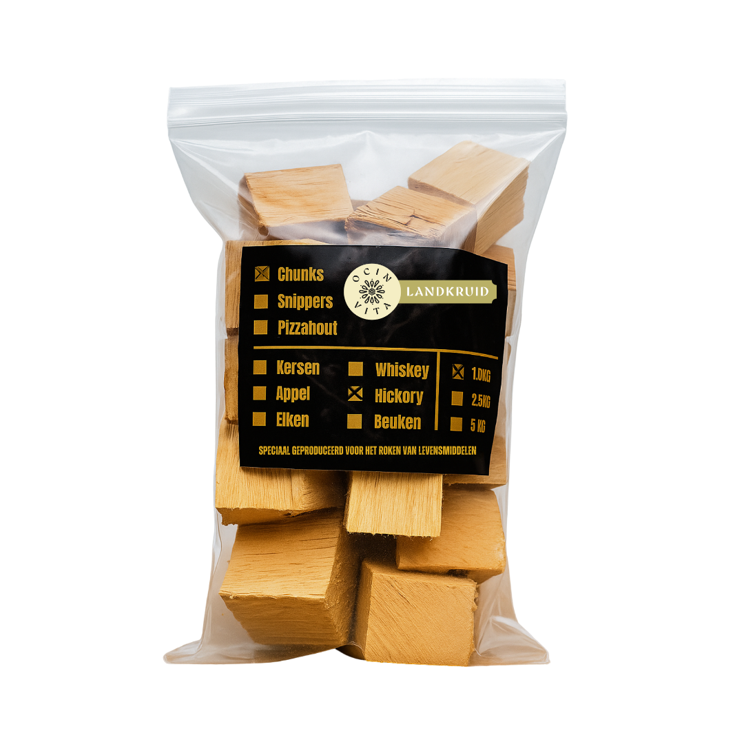 BBQ Rookhout Chunks Hickory - Sterk & Kruidig BBQ Hout voor Smoker & Kamado