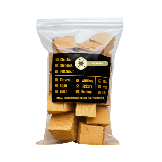BBQ Rookhout Chunks Hickory - Sterk & Kruidig BBQ Hout voor Smoker & Kamado
