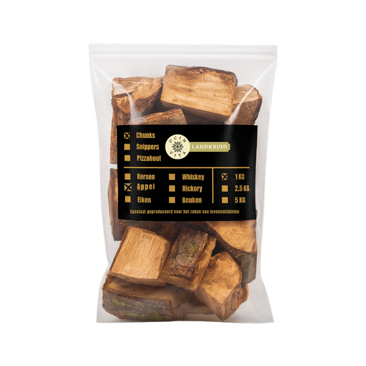 BBQ Rookhout Chunks Appel - Mild Fruitig BBQ Hout voor Smoker & Kamado
